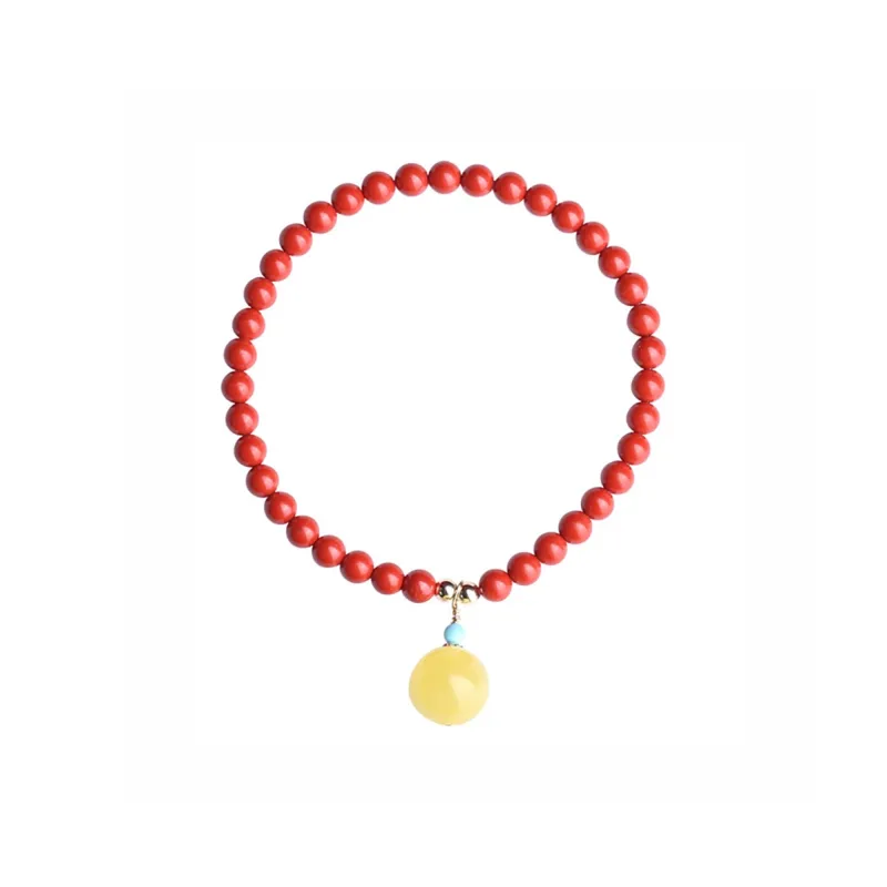 ZUIWENGLANGYASHANWENCHUANG Cinnabar Bracelets Unisex-0