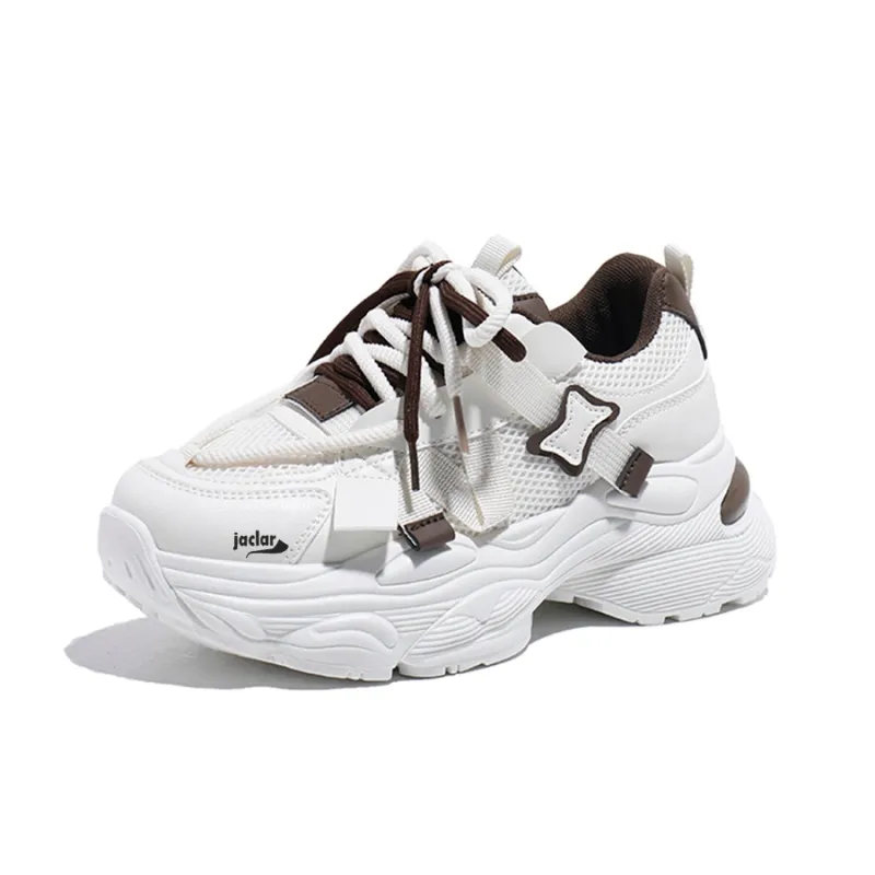 JACLAR Slip Resistant, Abrasion Resistant, Breathable Low Top Chunky Sneakers Women's-3