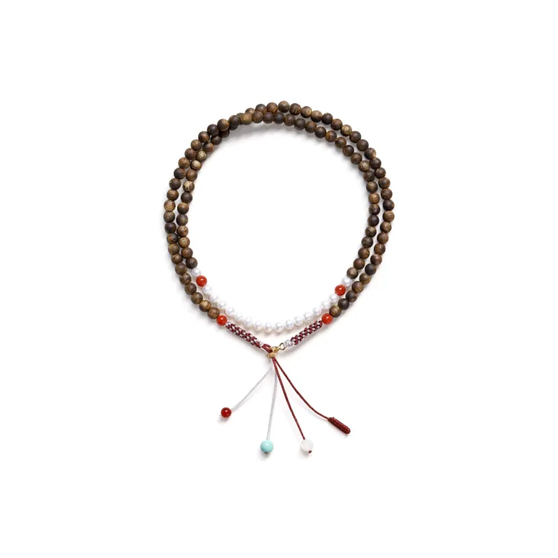 FANGYUANXIAOFU Auspicious Year Of The Snake Green Kyara Precious Wood Bracelets Unisex-0