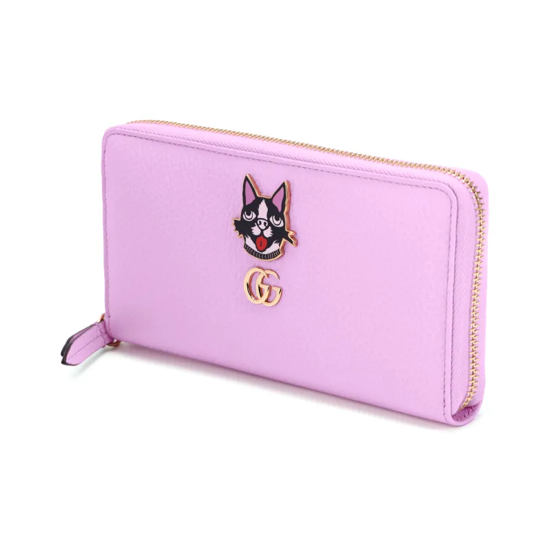GUCCI Leather Wallet Women's Pink Purple-1
