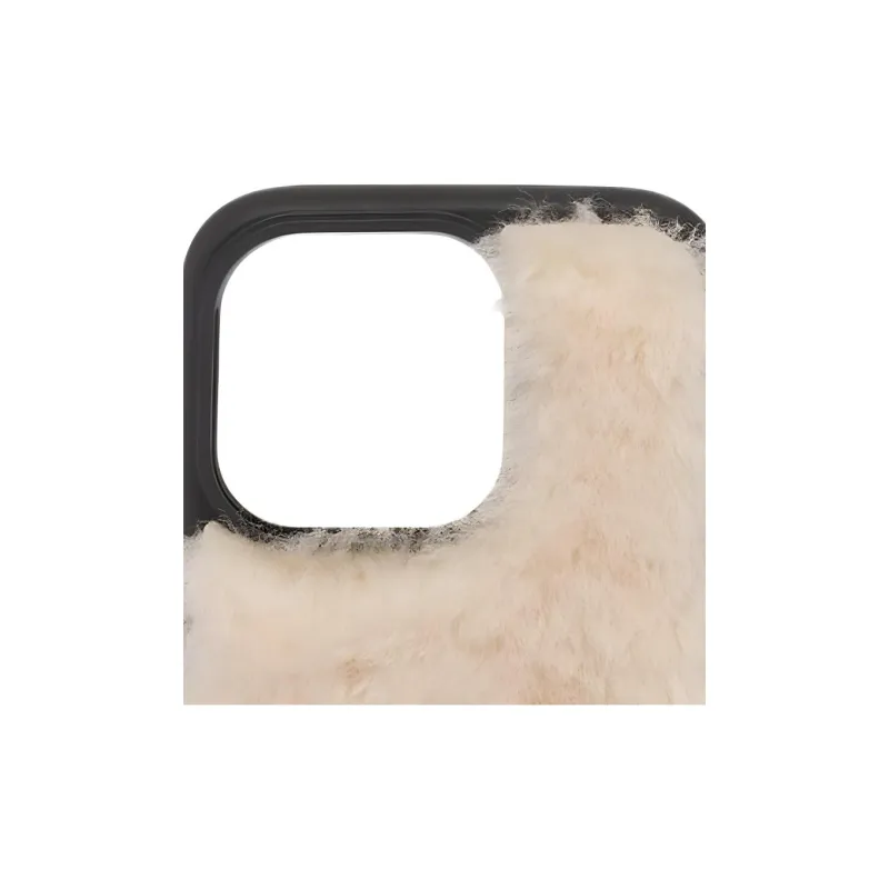 PRADA Shearling IPhone 14 Pro Case Bag Accessory Women's Light Brown-3