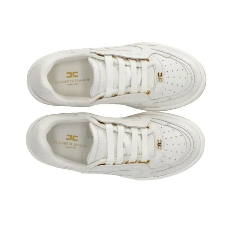 Elisabetta Franchi Low Top Skateboard Shoes Women's Beige-4