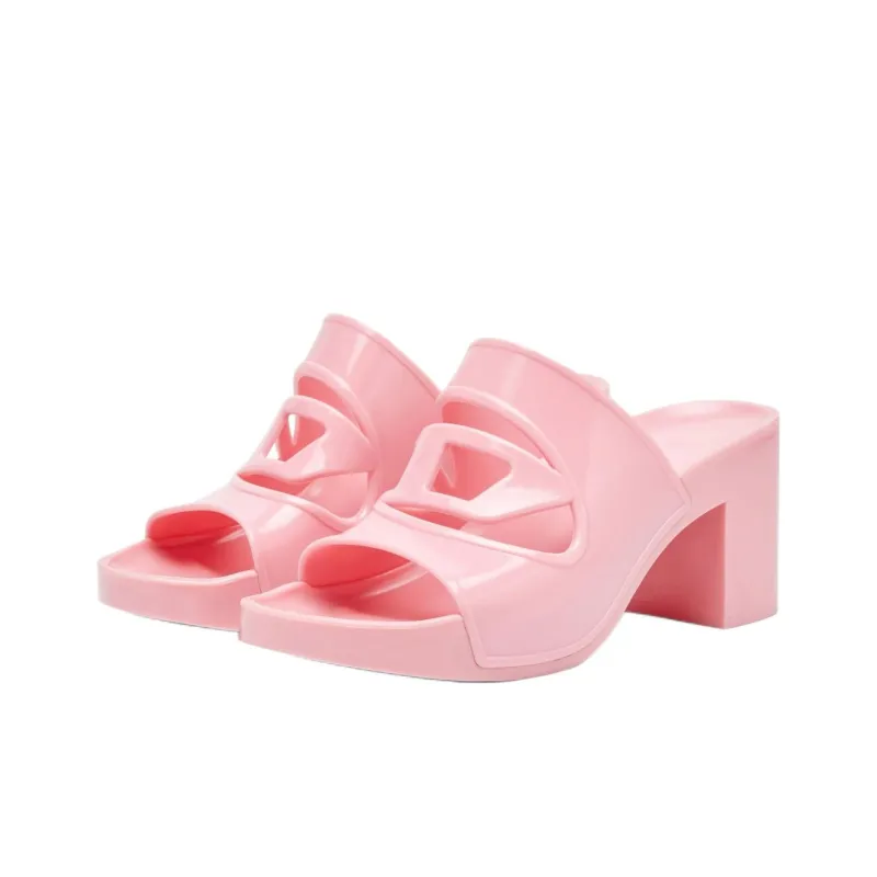 DIESEL Slide Slippers Women's Pink-3