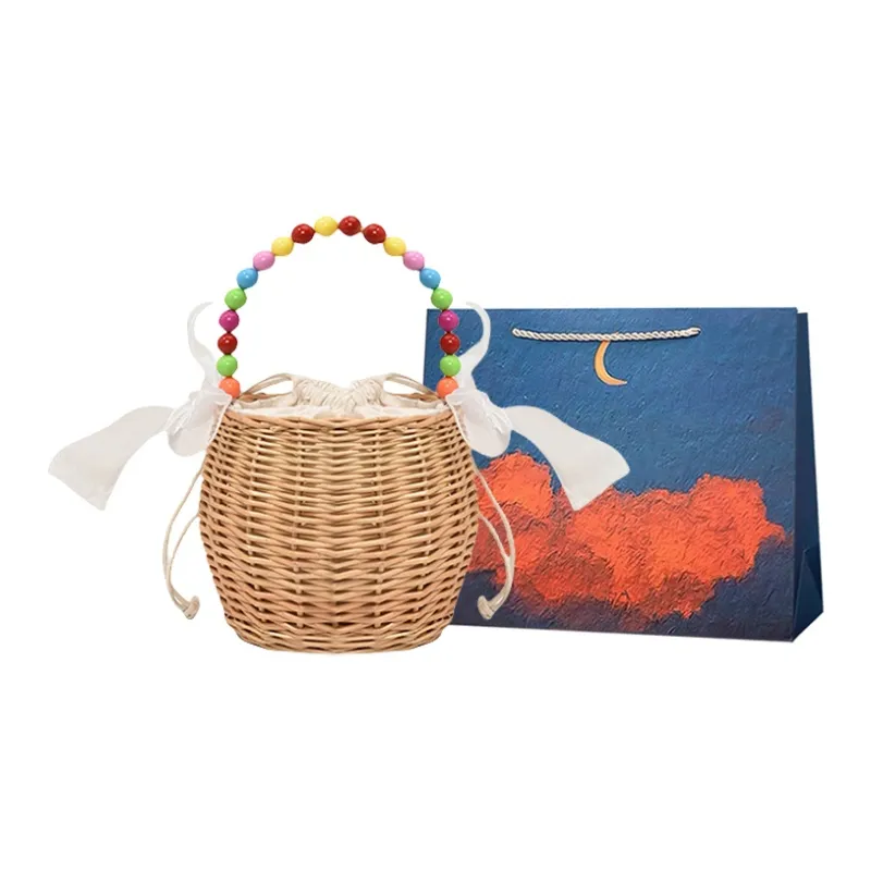 Elsvet Straw Handbag Women's Multicolor-7