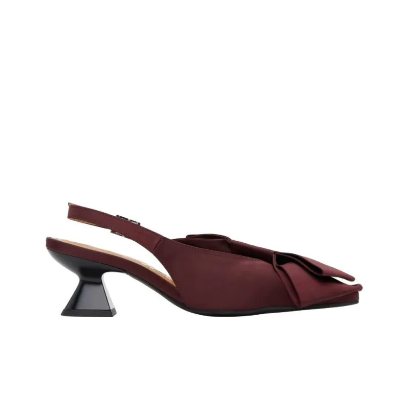 GANNI Irregular Heel High Heels Women's Burgundy-1