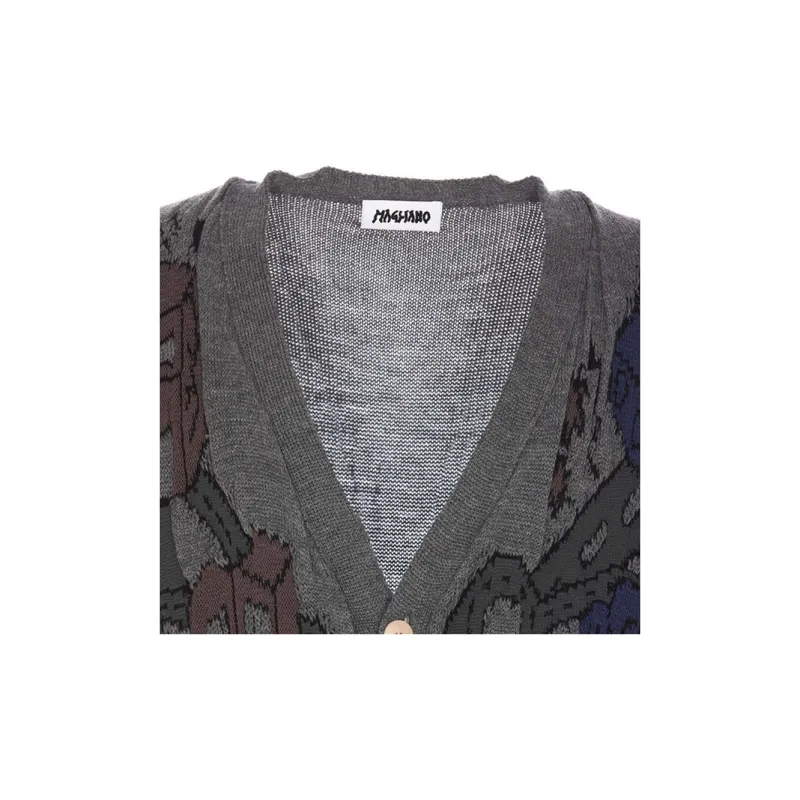 Magliano Graphic Detailed Sleeveless Knitted Vest-3