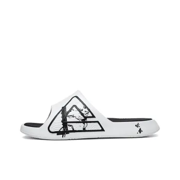 PEAK Attitude 7.0 Slip Resistant Abrasion Resistant Cushioning Slide Slippers Men's White Black