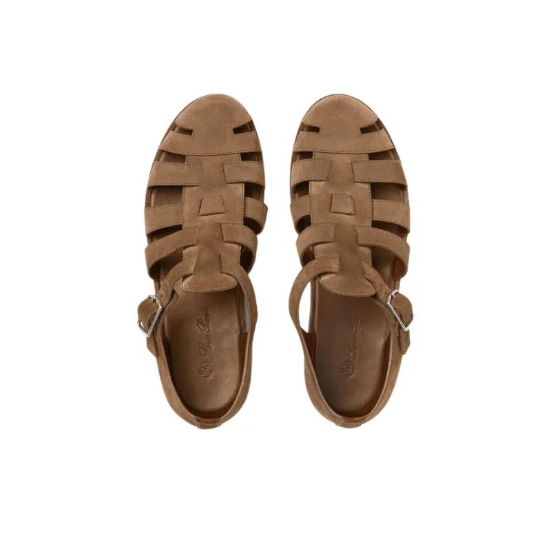 Loro Piana Maxime Walk Roman Sandals Men's Brown-4
