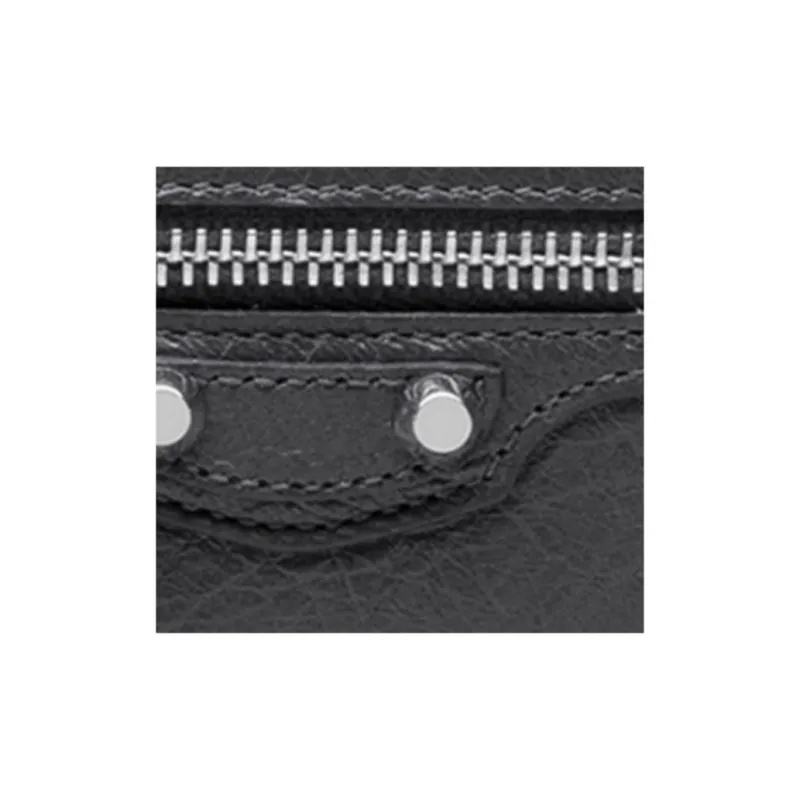 Balenciaga Sheepskin Wallet Women's Gray-2