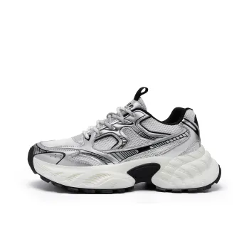 JEEP SPIRIT Low Top Chunky Sneakers Men's Moon Sand Silver