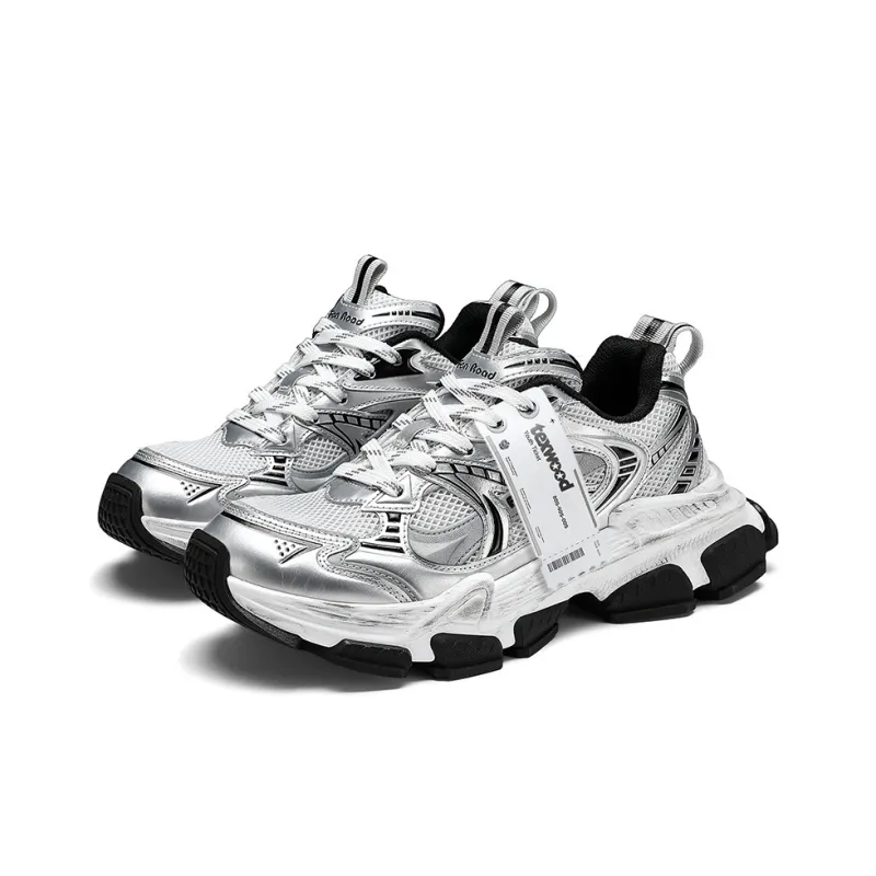 TEXWOOD Cushioning Anti-Slip And Wear-Resistant Coverage Low-Top Chunky Sneakers Men's-3