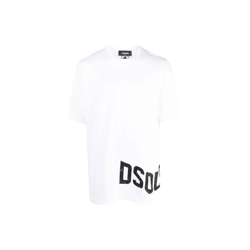 DSQUARED2 Logo Print Cotton T shirt-0