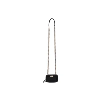 CHANEL Cow Leather Crossbody Bag Men's Black