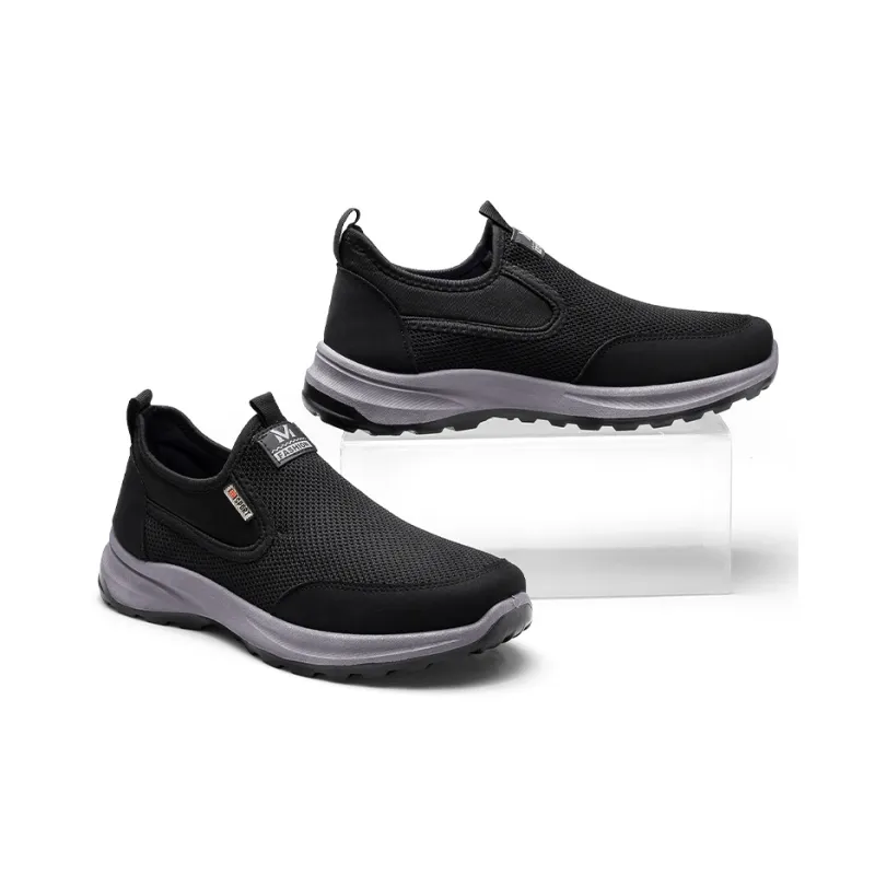 Strongman Men's Casual Shoes Black Gray-3