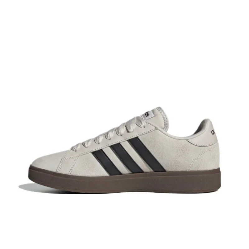 Adidas Grand Court Base 00s Anti Slip Wear Resistant Low Top Skateboard Shoes Unisex Gray-1