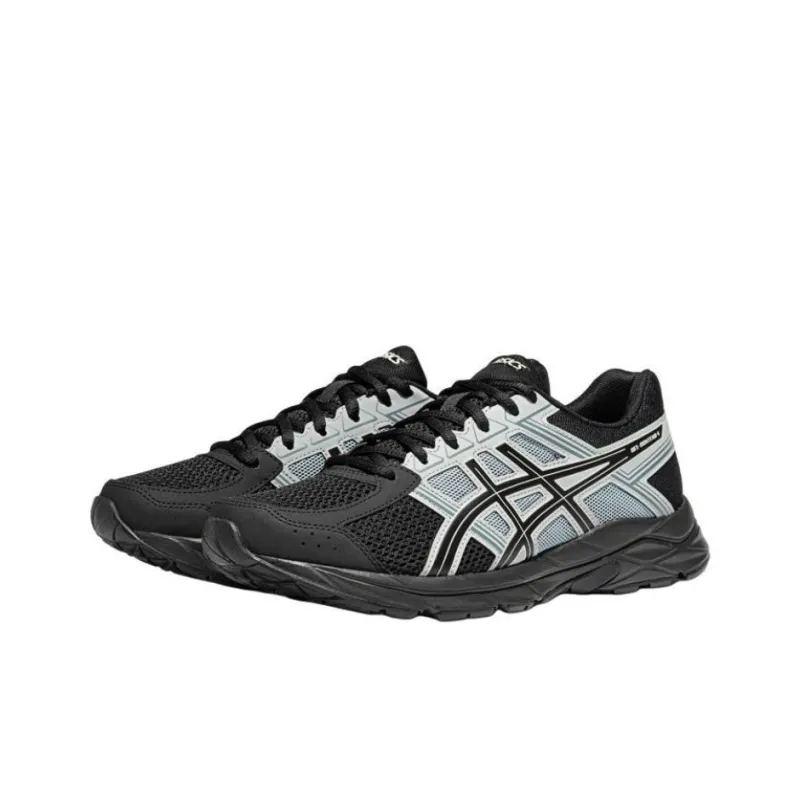 Asics Gel Contend 4 Anti Slip Wear Resistant Low Top Casual Running Shoes Men's Black Gray Color-1