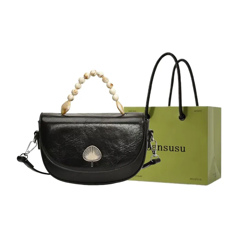 Bansusu PU Shoulder Bag Women's Black/White/Pink/Brown/Silver-11