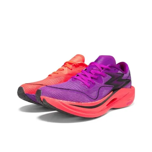 361° Slip Resistant Breathable Coverage Low Top Casual Sprint Running Shoes Men's Purple Red Mismatched
