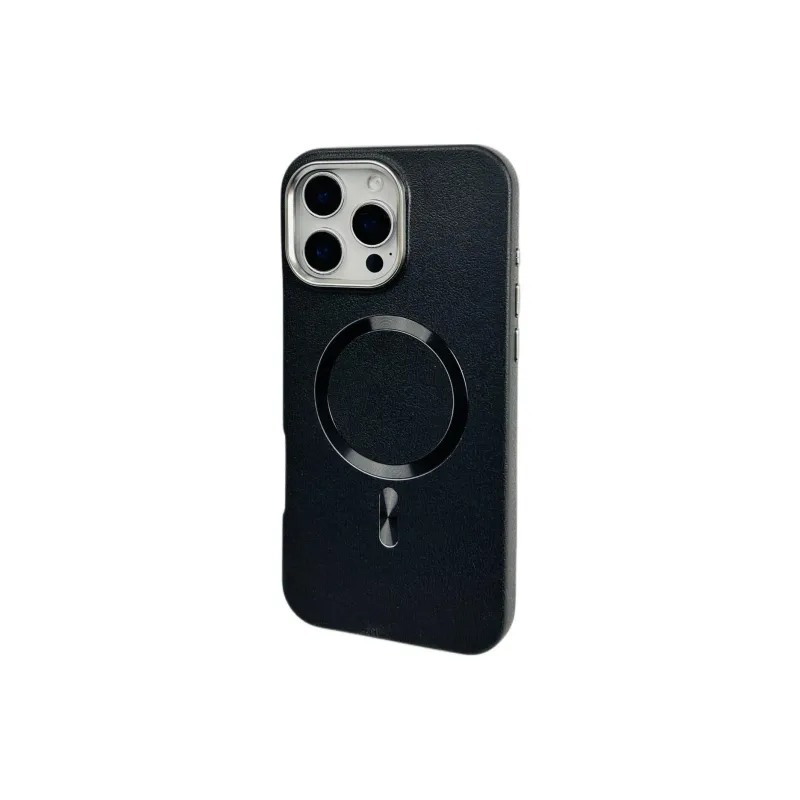 Sopi Leather Material Leather CD Pattern Magnetic Phone Cases Compatible With IPhone 16/15 Pro Max/Apple 13/14 Pro/Max-8