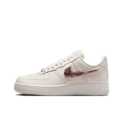 Nike Air Force 1 Anti Slip Wear Resistant Low Top Skateboard Shoes Unisex White Pink