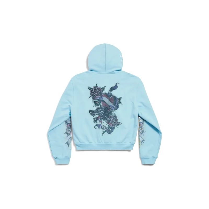 Balenciaga Sweatshirt Slim Fit Women's Blue-1