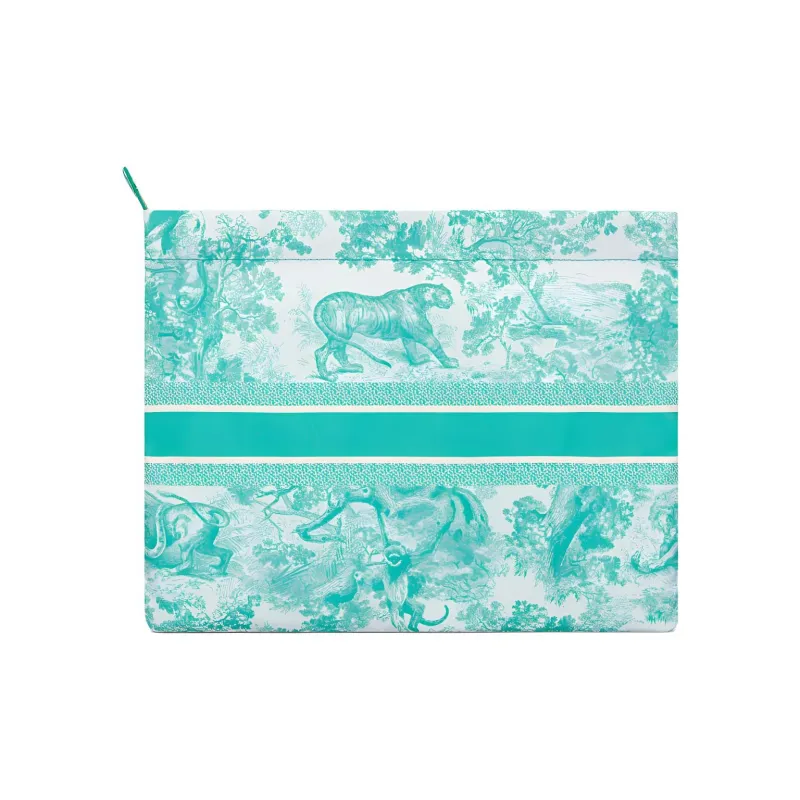 DIOR DiorTravel Technical Fabric Clutch Women's Mint Green-1