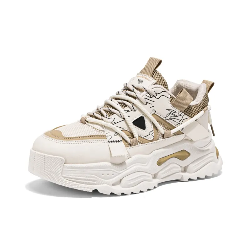 NANJIREN Abrasion Resistant Height Increasing Low Top Chunky Sneakers Men's-10