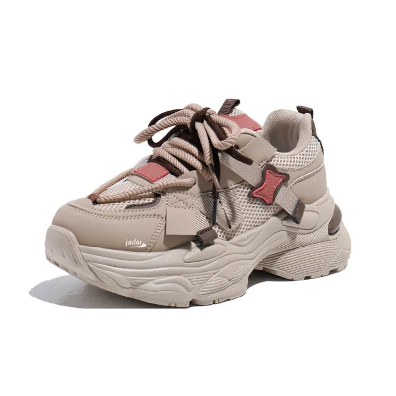 JACLAR Slip Resistant, Abrasion Resistant, Breathable Low Top Chunky Sneakers Women's-0