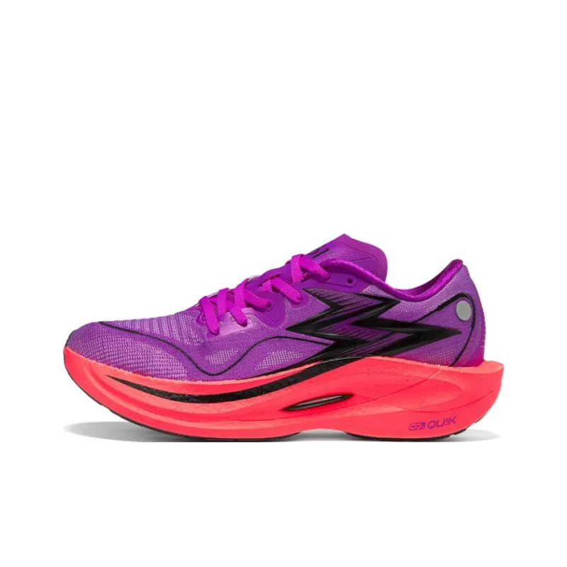 361° Slip Resistant Breathable Coverage Low Top Casual Sprint Running Shoes Men's Purple Red Mismatched-1
