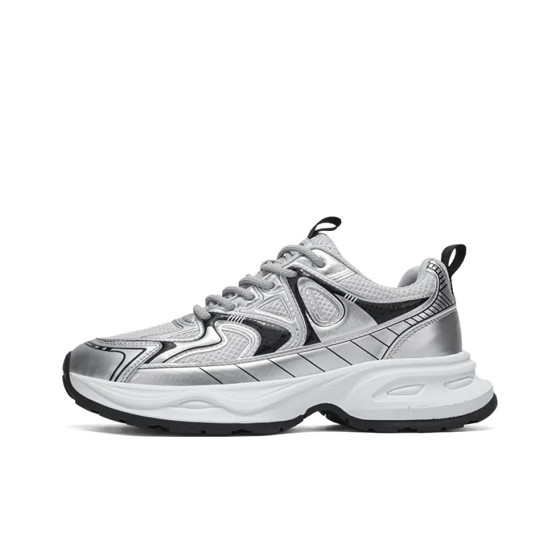 NANJIREN Cushioning Height Increasing Wear Resistant Breathable Slip Resistant Low Top Chunky Sneakers Men's-0