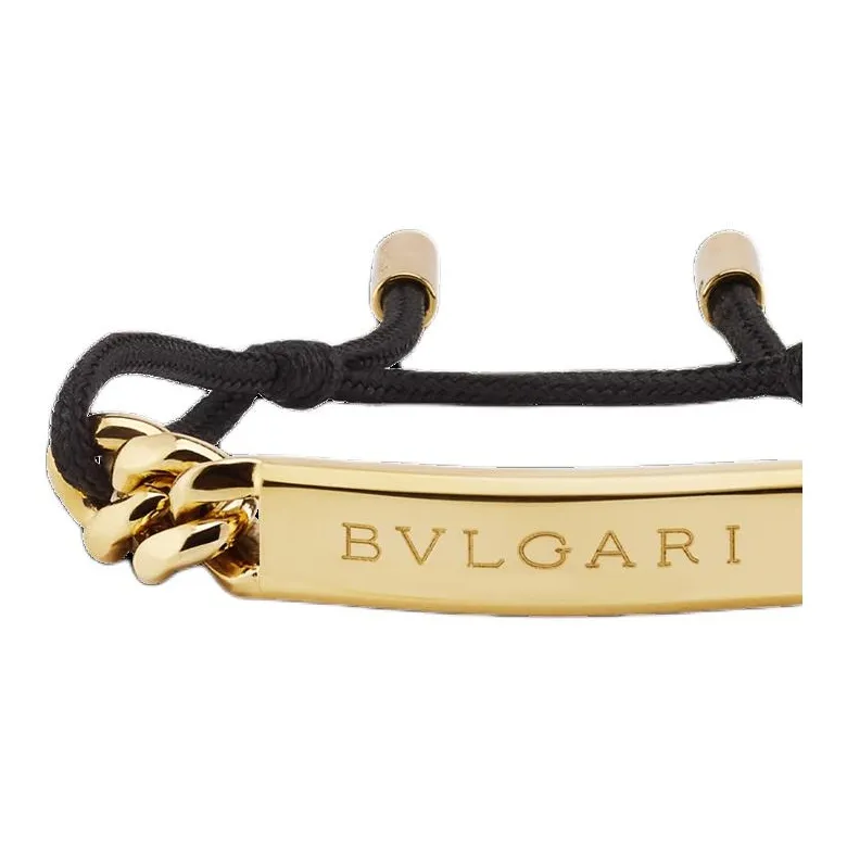 BVLGARI Fabric Bracelets Men's Black-1