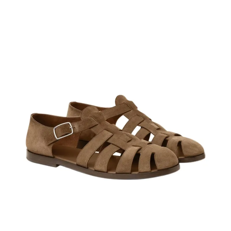 Loro Piana Maxime Walk Roman Sandals Men's Brown-2