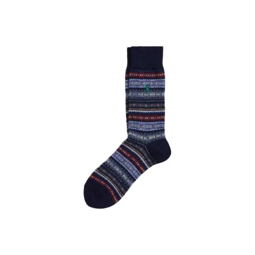 Polo Ralph Lauren FW24 Mid-Calf Socks Men's 1 Pack Dark Blue