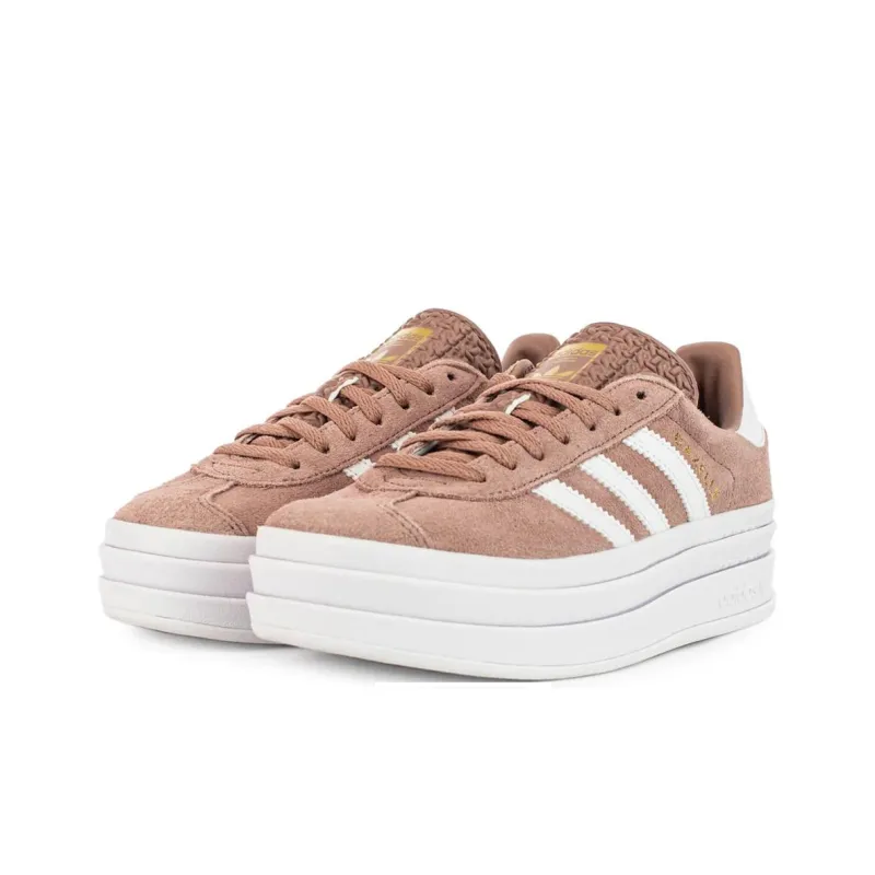 Adidas Originals GAZELLE BOLD Anti Slip Wear Resistant Low Top Skateboard Shoes Women's Pink-1