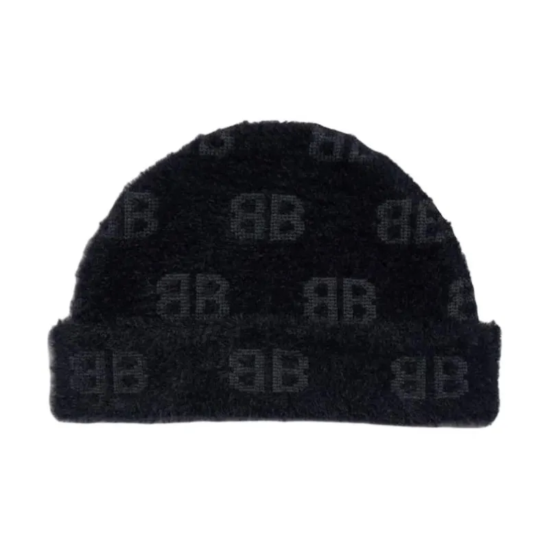 Balenciaga Wool Polyamide Beanies Women's Black-0