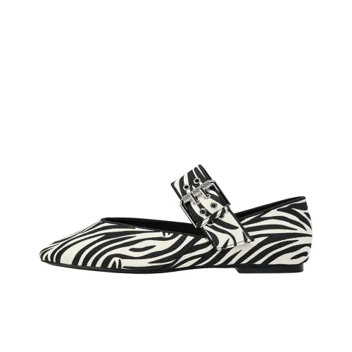 ZARA Casual Single Shoes Women's Zebra Print