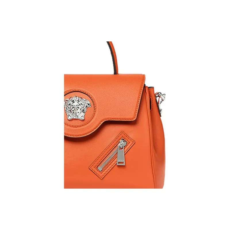 FANSIZHE La Medusa Calfskin Shoulder Bag Crossbody Bag Handbag Women's Orange-4