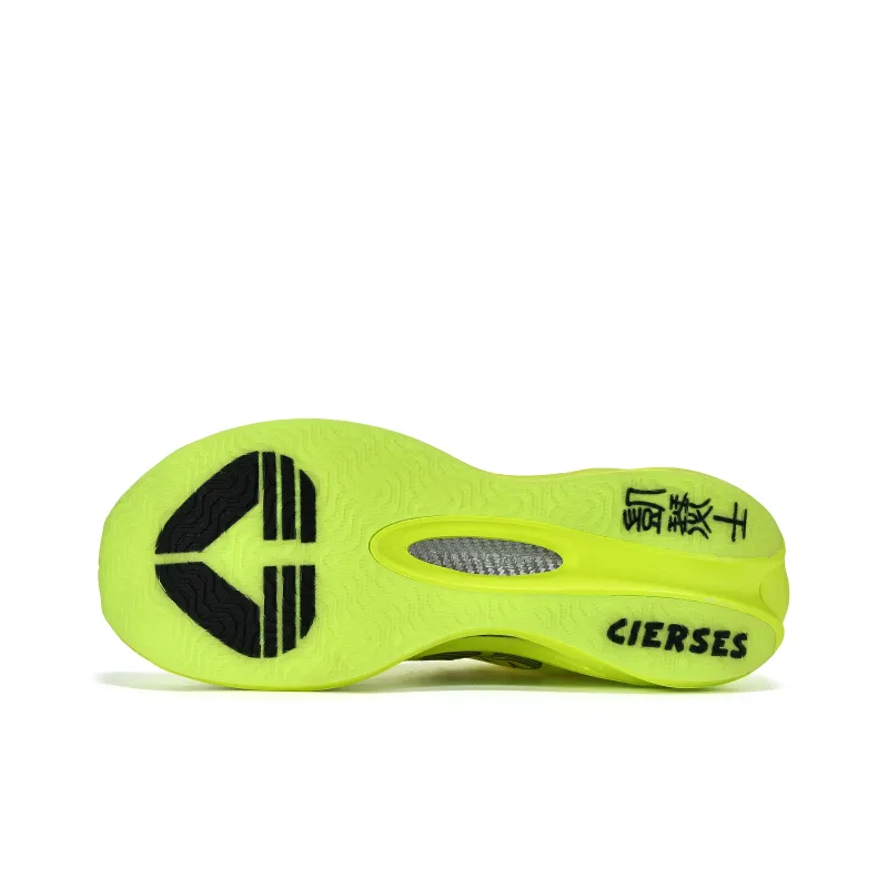 CLERSES Cushioning Anti-Slip And Wear-Resistant Low-Top Training Running Shoes Unisex Fluorescent Lime Green-4