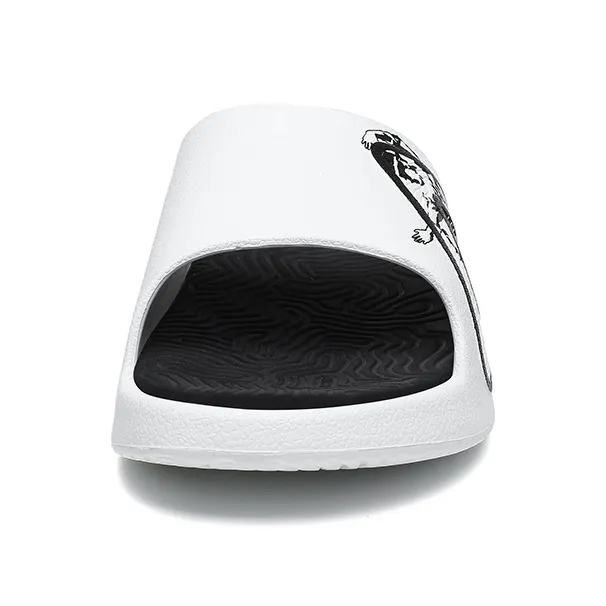 PEAK Attitude 7.0 Slip Resistant Abrasion Resistant Cushioning Slide Slippers Men's White Black-4