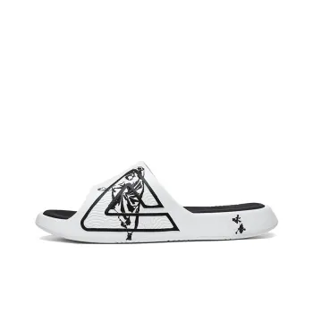 PEAK Attitude 7.0 Slip Resistant Abrasion Resistant Cushioning Slide Slippers Men's White Black