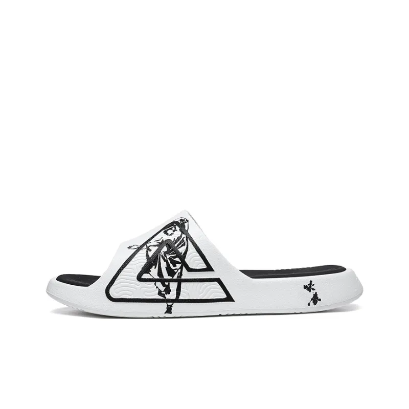 PEAK Attitude 7.0 Slip Resistant Abrasion Resistant Cushioning Slide Slippers Men's White Black-0