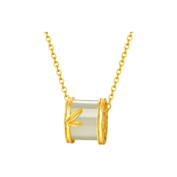 LAOMIAO Pendants Pale Greenish White Jade Women's
