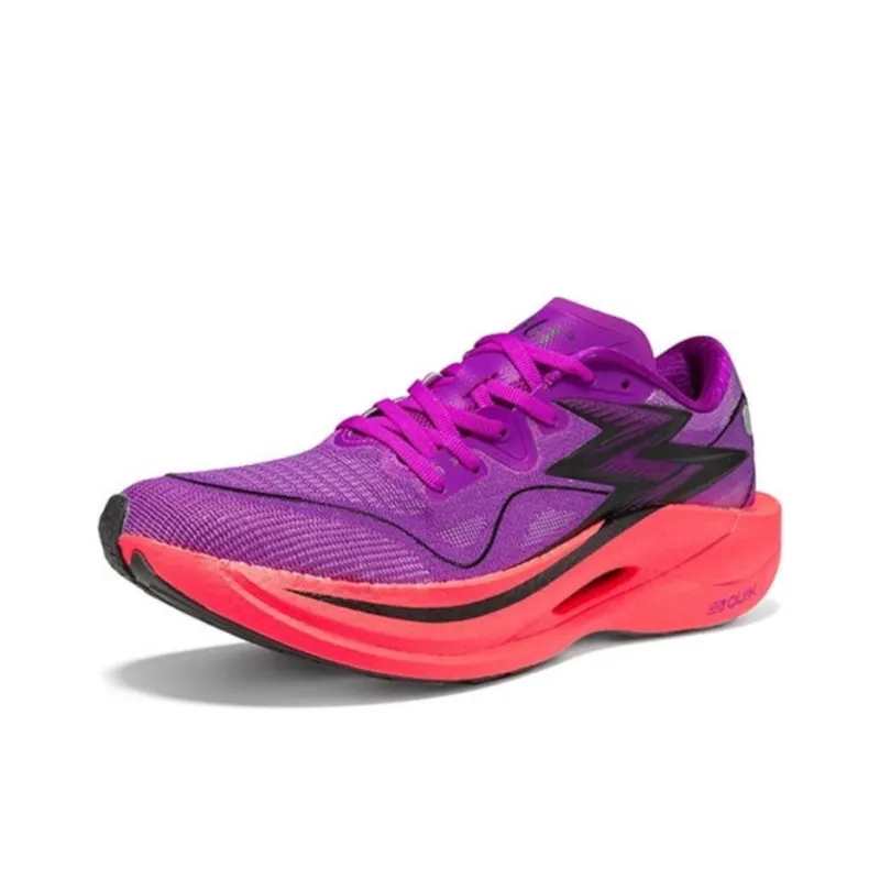361° Slip Resistant Breathable Coverage Low Top Casual Sprint Running Shoes Men's Purple Red Mismatched-3
