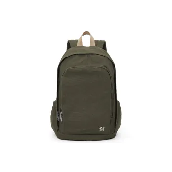 KEYSTREET Fabric Backpack Unisex Black/Ecru/Green/Peacock Blue/Brown