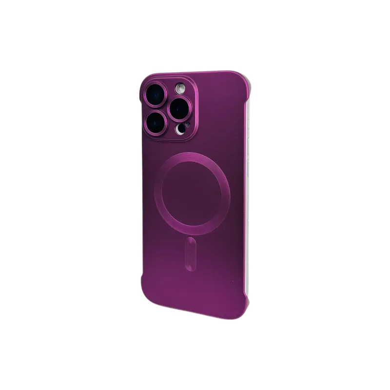 Sopi Acrylic Material Magnetic Bezel less Phone Cases Compatible With IPhone 16/15 Pro Max/Apple 13/14 Pro/Max-14
