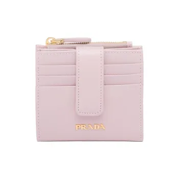 PRADA Saffiano Leather Wallet Women's Pink