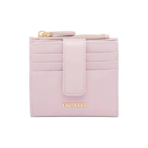 PRADA Saffiano Leather Wallet Women's Pink