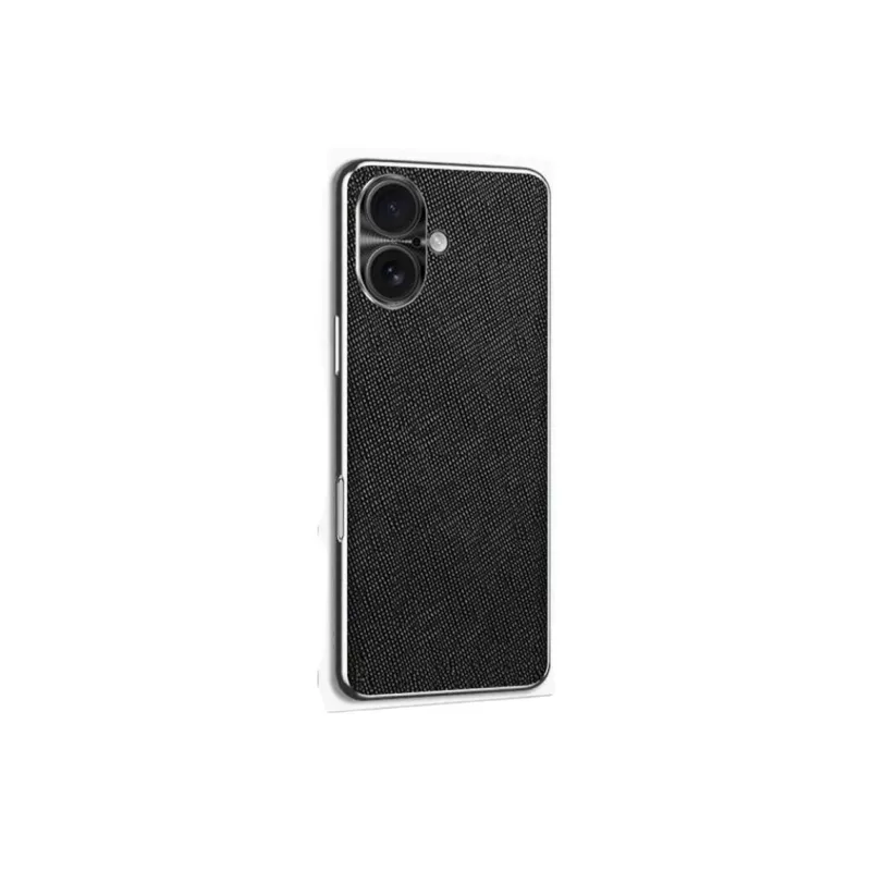 Cuttlefish Grid Leather Material Trendy Brand Cross Pattern Phone Case Compatible With Apple 16 Pro/16 Pro Max/16-0
