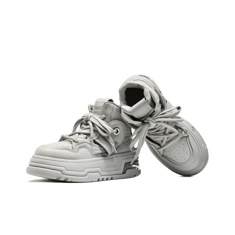 UanDi Anti Slip And Wear Resistant Height Increasing Mid Top Skateboard Shoes Women's-4