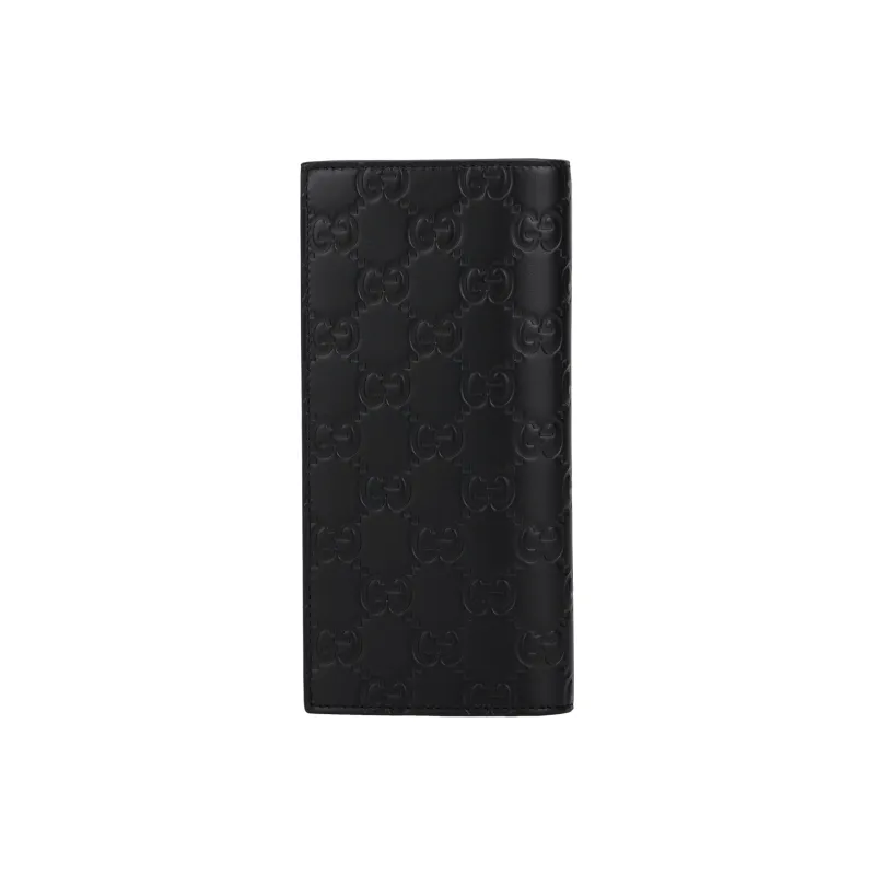 GUCCI Leather Wallet Men's Black-2